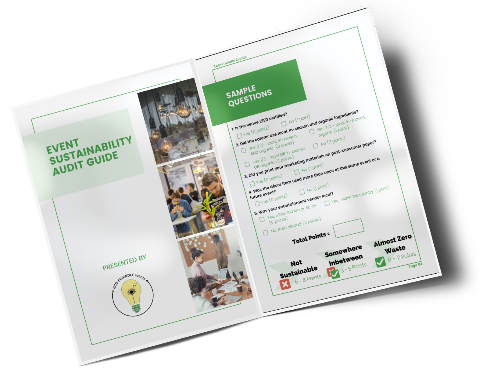 Mockup of Event Sustainability Audit Guide